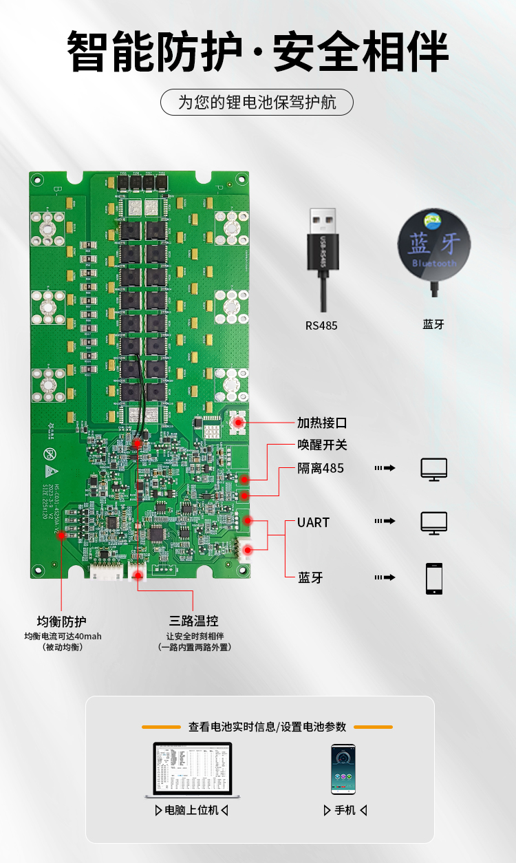 HS-C031 4串250A戶外電源大電流電池保護板(圖1) HS-C031 4串250A戶外電源大電流電池保護板(圖1)
